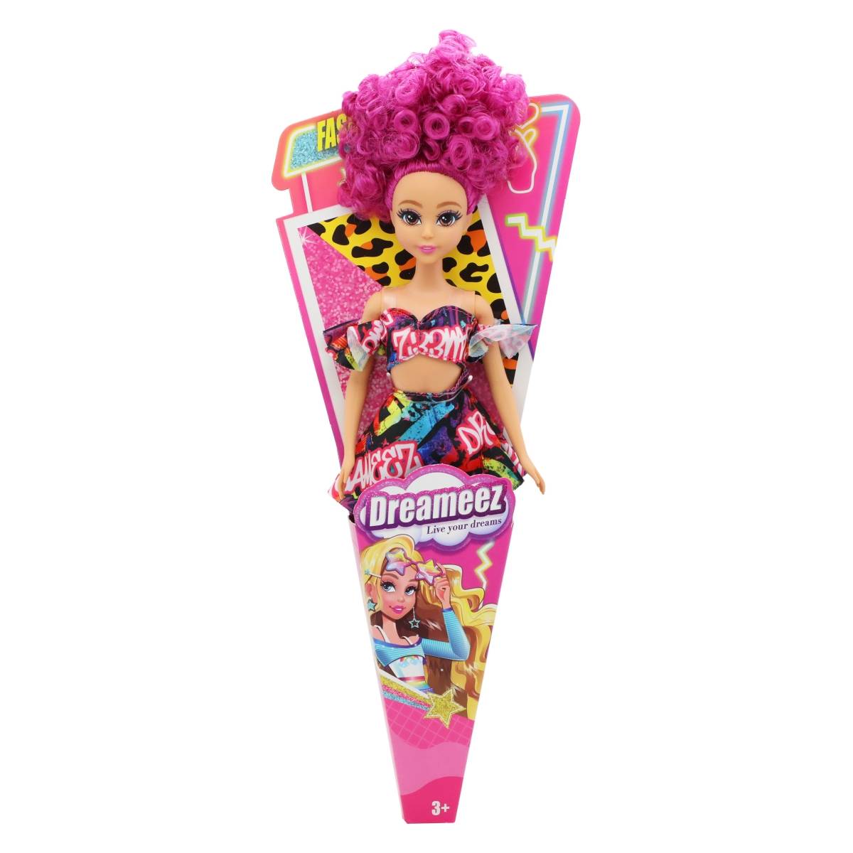 Papusa Fashion Dreameez cu Par Roz, 33 cm