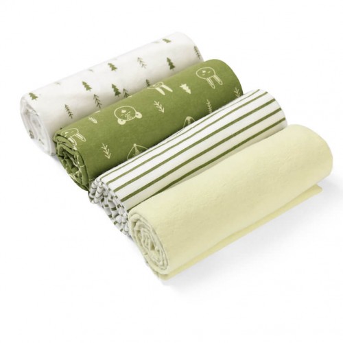 Set 4 paturici bumbac bebelusi Mother's choice Verde