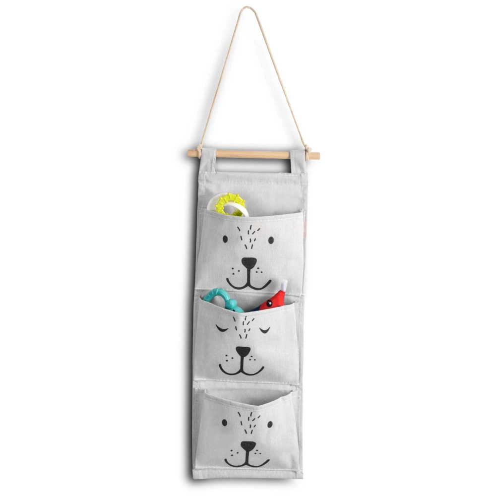 Organizator Textil Nukido Ursulet Gri pentru Jucării - imagine 2
