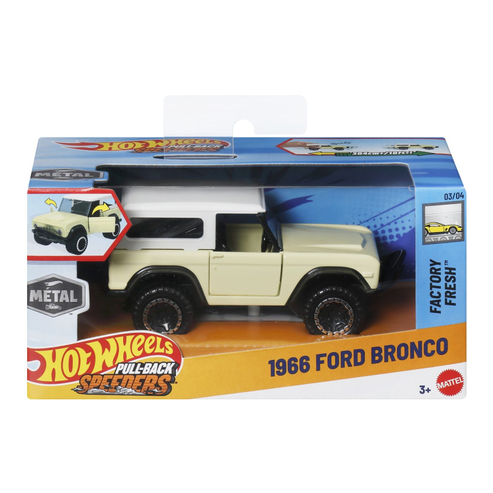Hot Wheels Ford Bronco Metal Pull Back 1:43