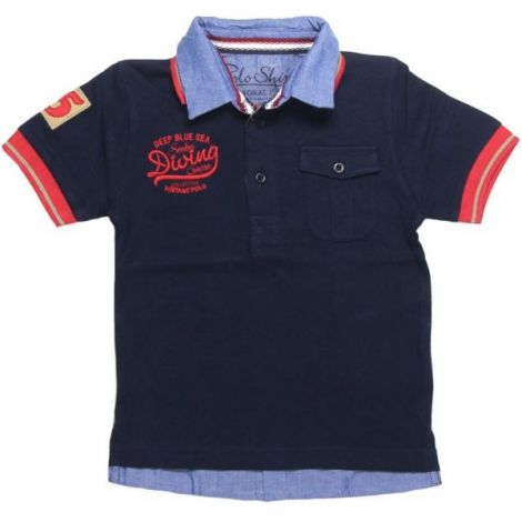 Mayoral Polo Bleumarin Guler Dublu 6A