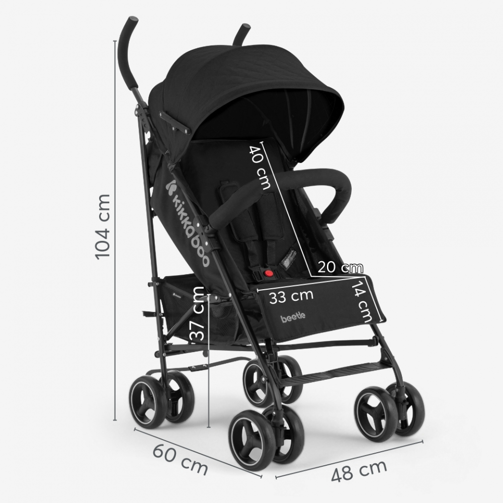 KikkaBoo Beetle Beige - Carucior Sport Usor si Pliabil - imagine 8