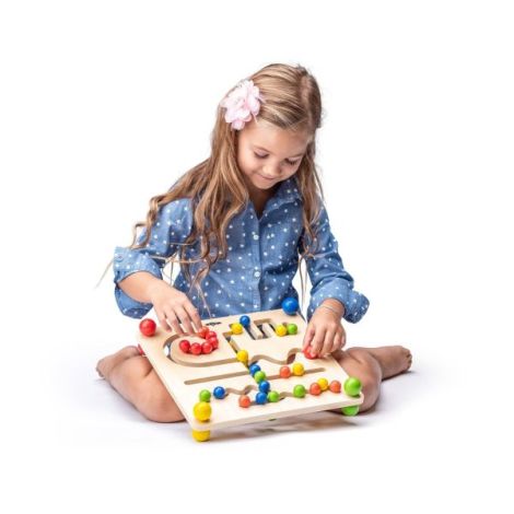 Labirint cu Bile Woodyland - Jucărie Educativă Lemn - imagine 3