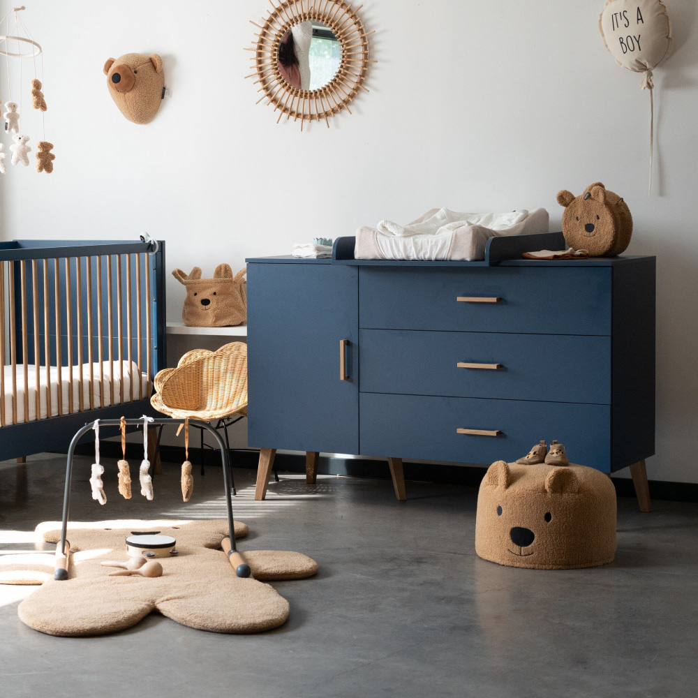 Comoda Childhome Bold Blue cu Masa de Infasat - imagine 6
