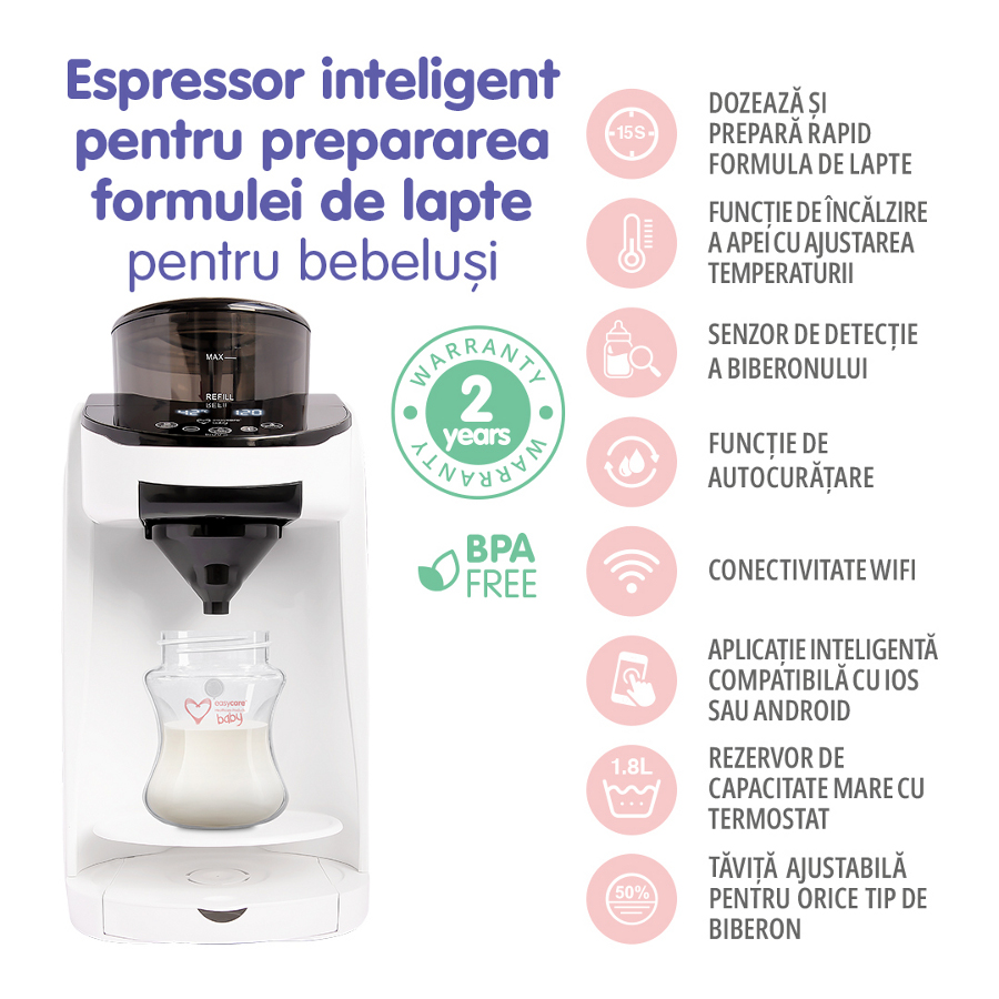Espressor Lapte Easycare Baby | Preparare Rapidă - imagine 8
