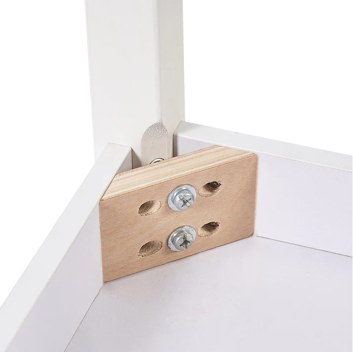 Set masă și 2 scaune Ginger Home White, lemn - imagine 10
