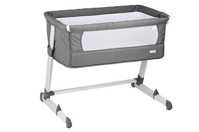 Patut Co-Sleeper Babygo Grey 2 in 1, Saltea Inclusa - imagine 8