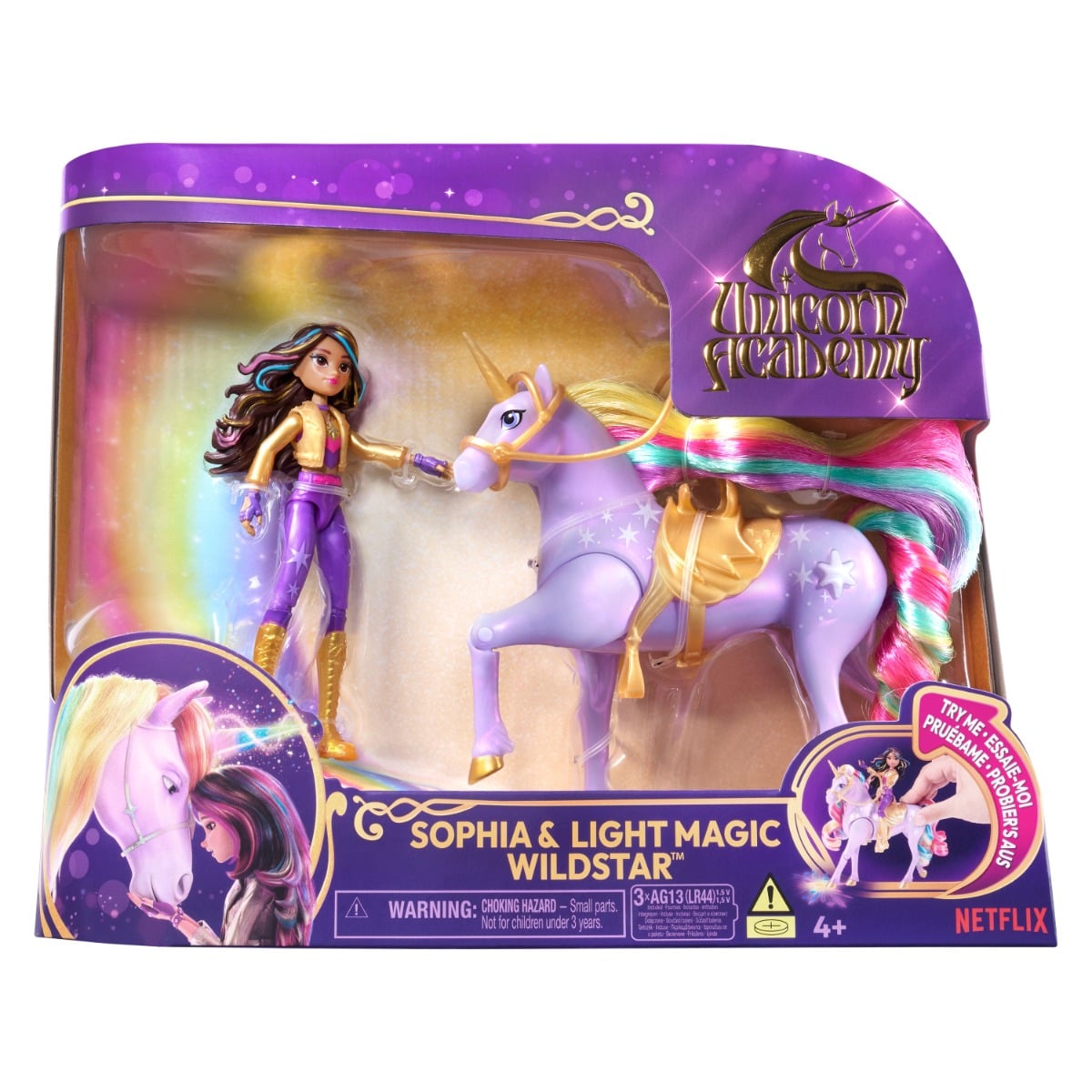 Păpușă Sophia & Unicorn Wildstar cu Lumini