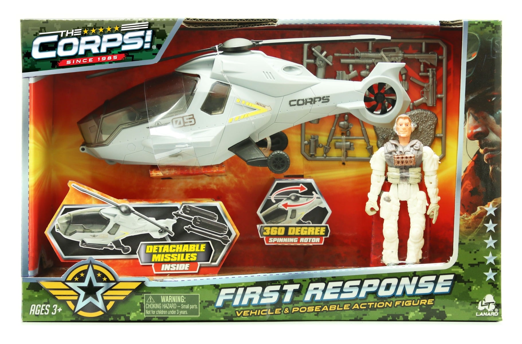 Set Elicopter The Corps Lanard Toys cu Figurina