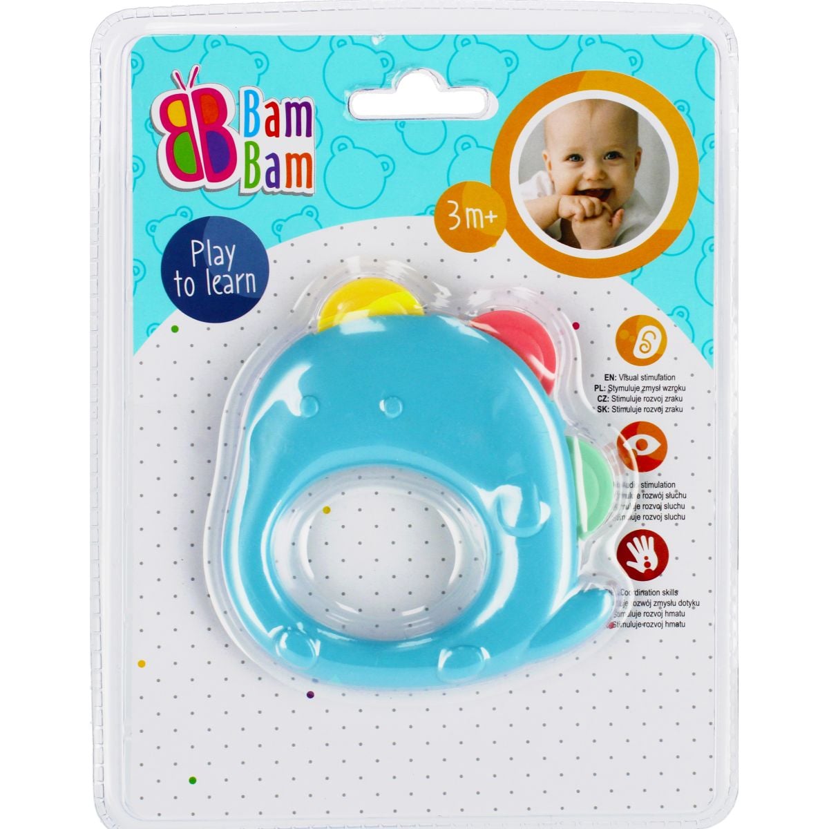 Zornaitoare Elefant Bambam | Jucarie bebelusi 3 luni+