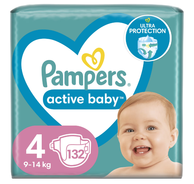 Pampers Active Baby M4 132 buc | Uscați și Protejați - imagine 9
