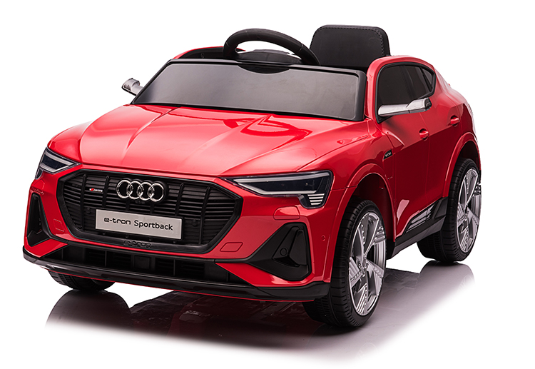 Masinuta Audi E-Tron Electrica 12V, Roti EVA, Scaun Piele