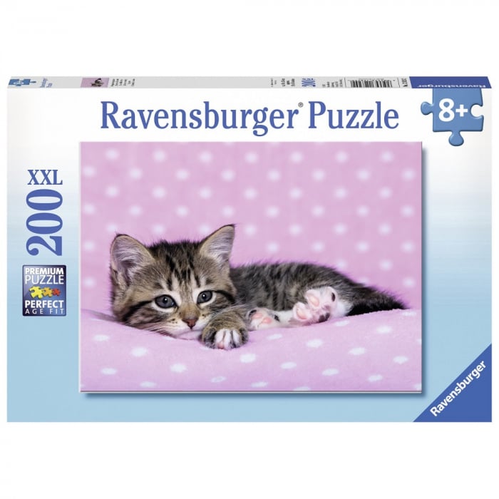 Puzzle Ravensburger Pisicuta Pe Patura, 200 Piese