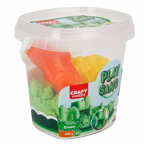 Nisip Kinetic Crafy Verde 350g cu 3 Unelte - imagine 2