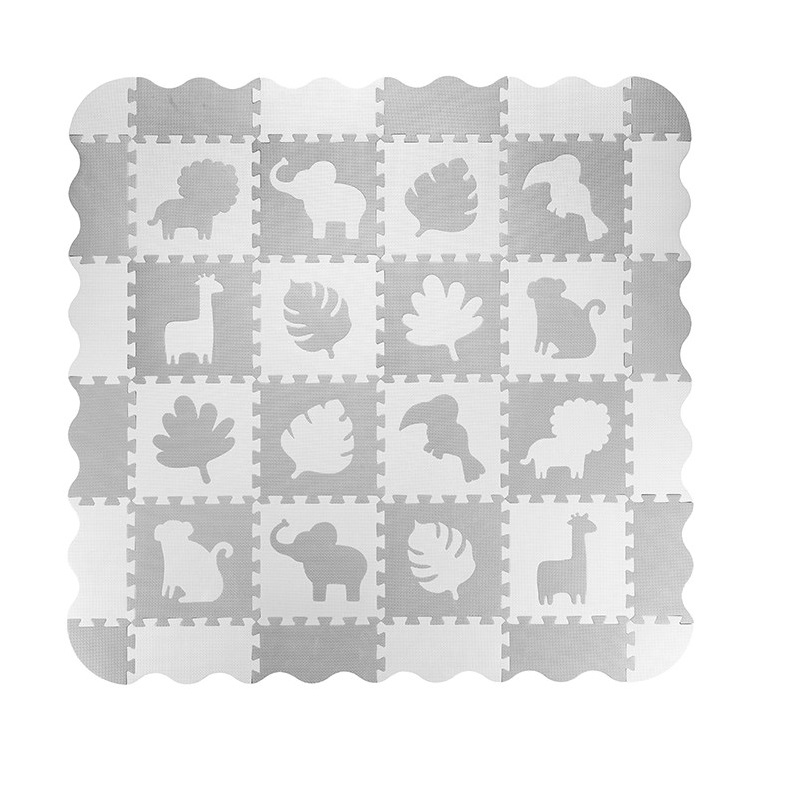 Covoras Puzzle Momi Zawi 150x150 cm Grey - imagine 5