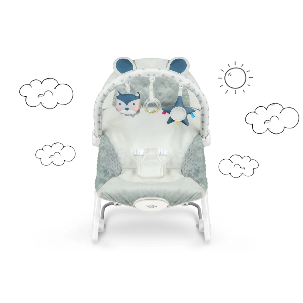 Balansoar Ricokids Grey cu vibrații, 18 kg - imagine 2