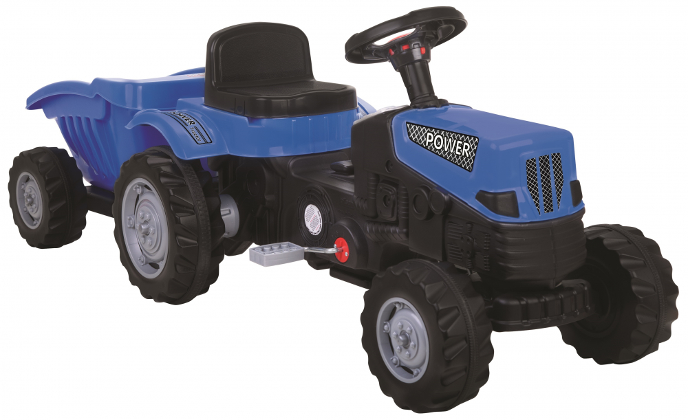 Tractor Pilsan Power Blue cu Pedale și Remorcă - imagine 4