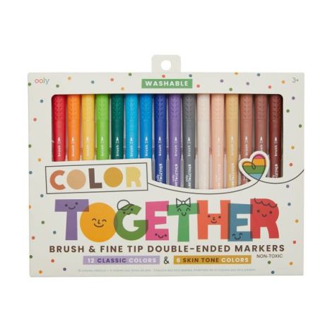 Ooly Color Together - 18 Carioci Lavabile 2 în 1