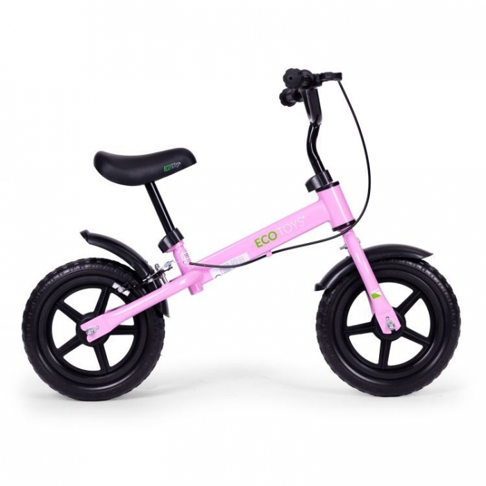 Bicicleta Ecotoys Roz | Echilibru Sigur