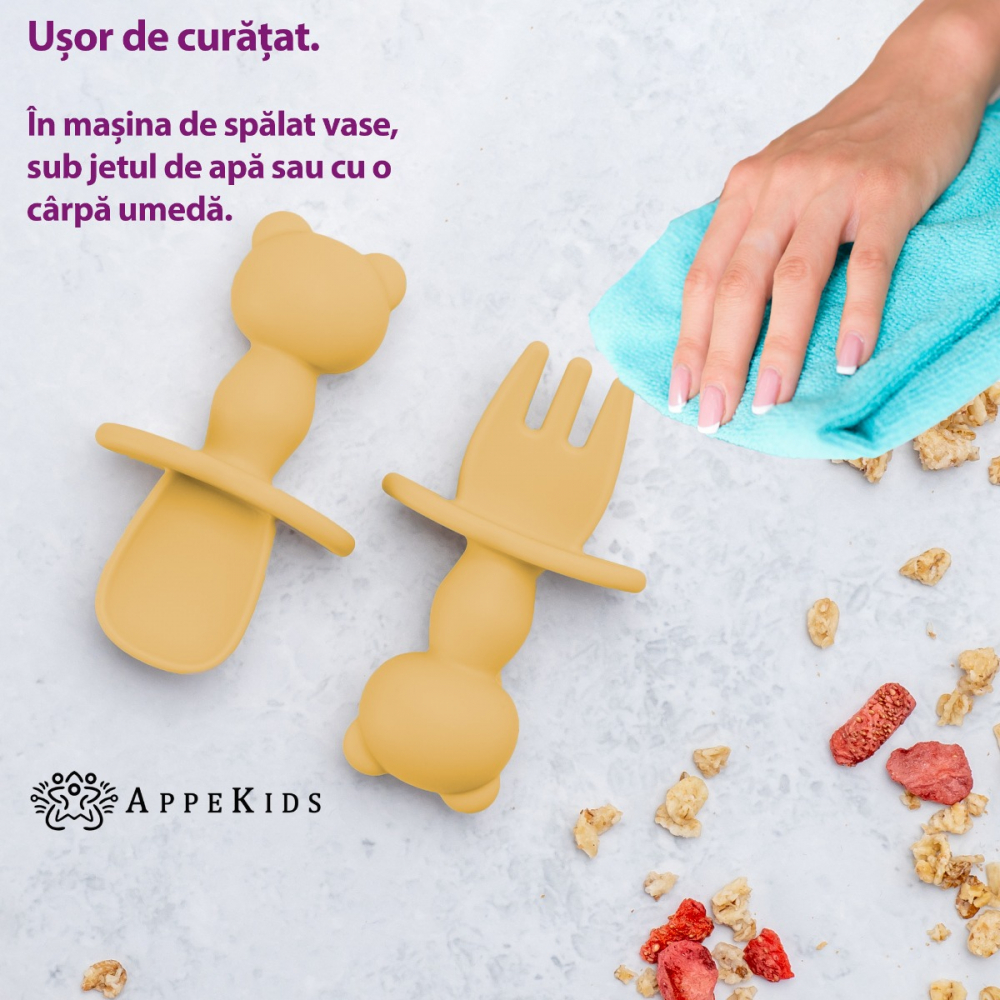 Set tacâmuri silicon AppeKids The Little Bear - imagine 3