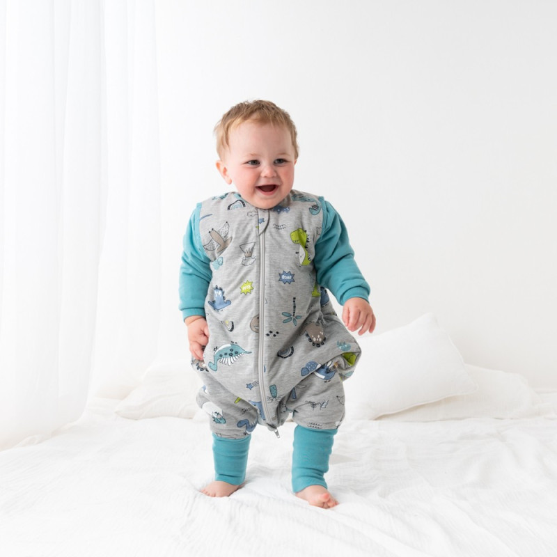 Sac de dormit Dinosaur 120 cm cu maneca detasabila Slumbersac