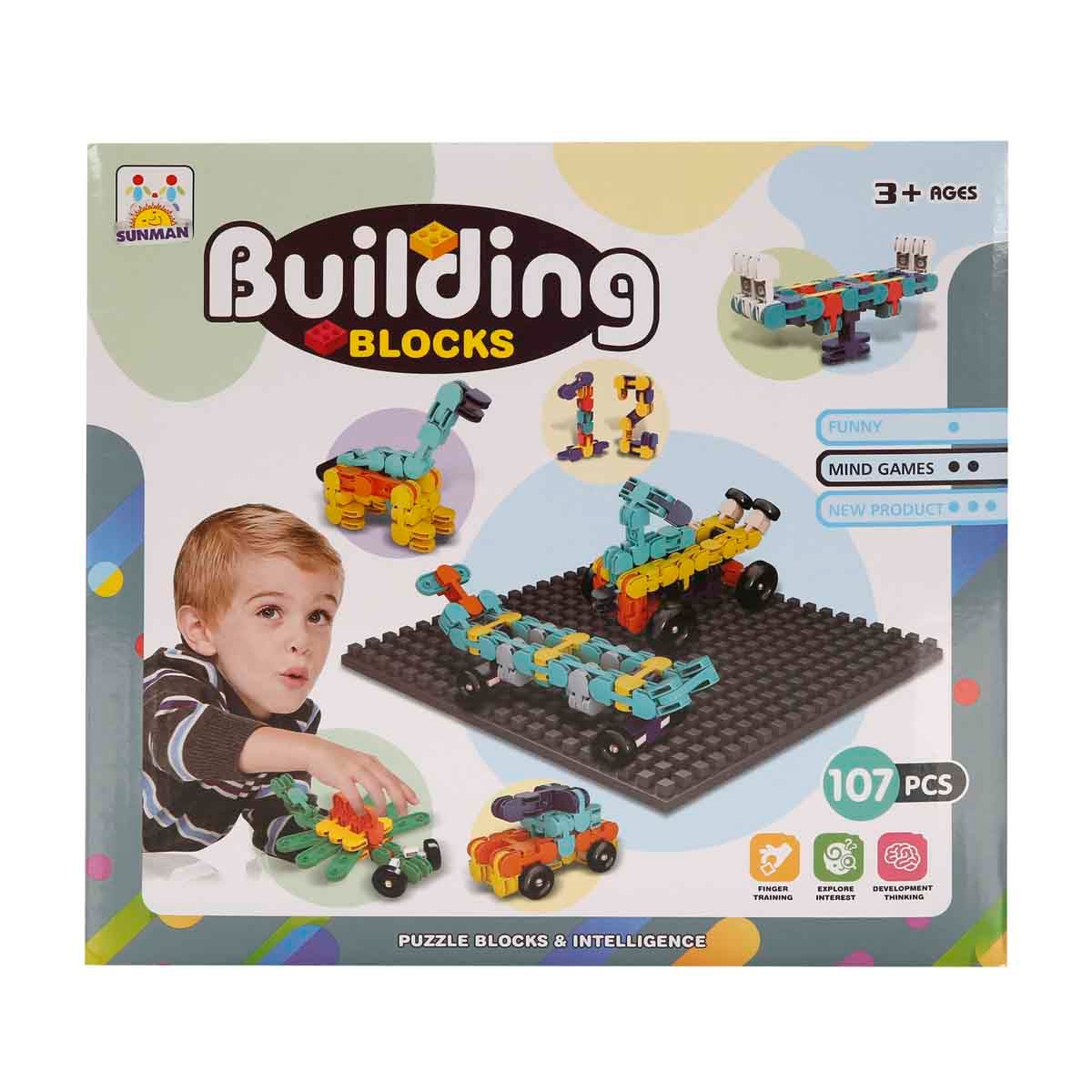 Sunman Building Blocks 107 piese - Creativitate
