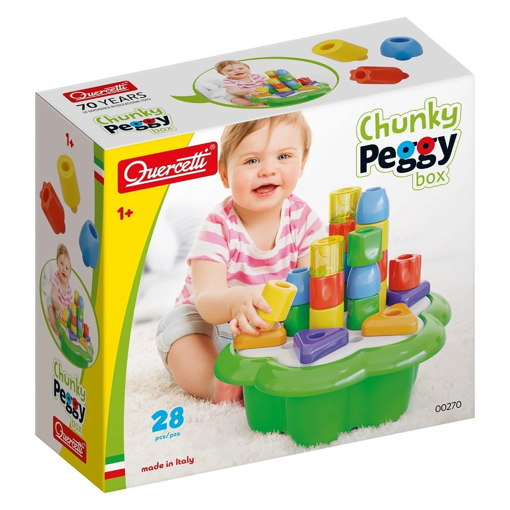 Quercetti Chunky Peggy 28 | Jucărie Educativă și Creativă