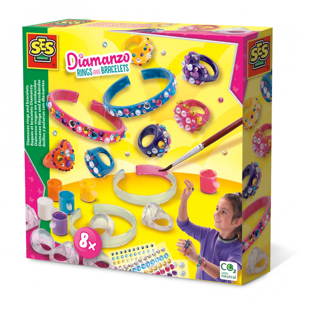 Kit Creativ Bijuterii Ses Inele si Bratari Diamante