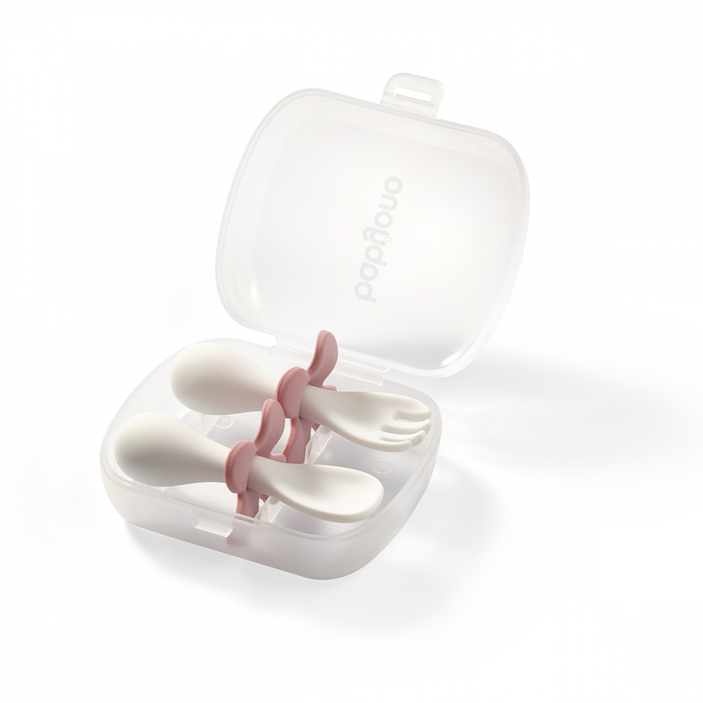 Set tacamuri Babyono ergonomice roz – 50 RON - imagine 8