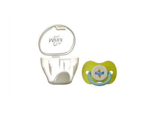 Suzeta Minut Baby 0+ Verde cu Cutie Sterilizare - imagine 2