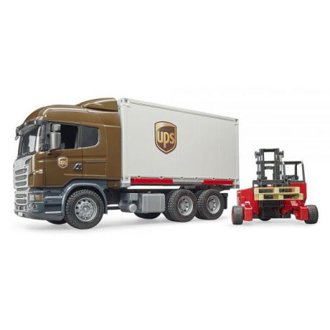 Bruder Camion UPS Scania R-Series cu Stivuitor - imagine 5