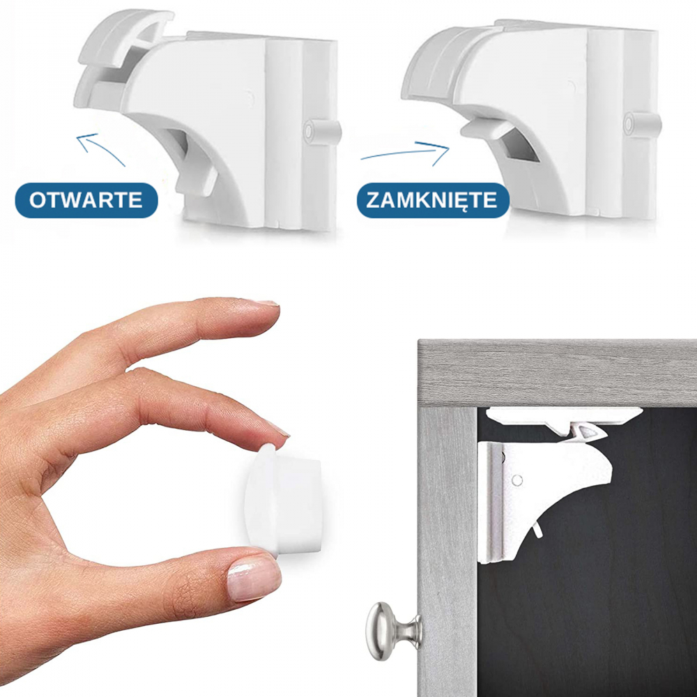 Set 4 Protectii Magnetice Sipo, Siguranta Sertare - imagine 2