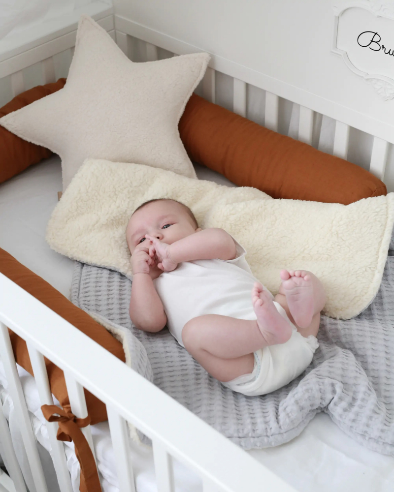 Paturica BabyLy Reversibilă Bumbac Waffle 100x70cm - imagine 3