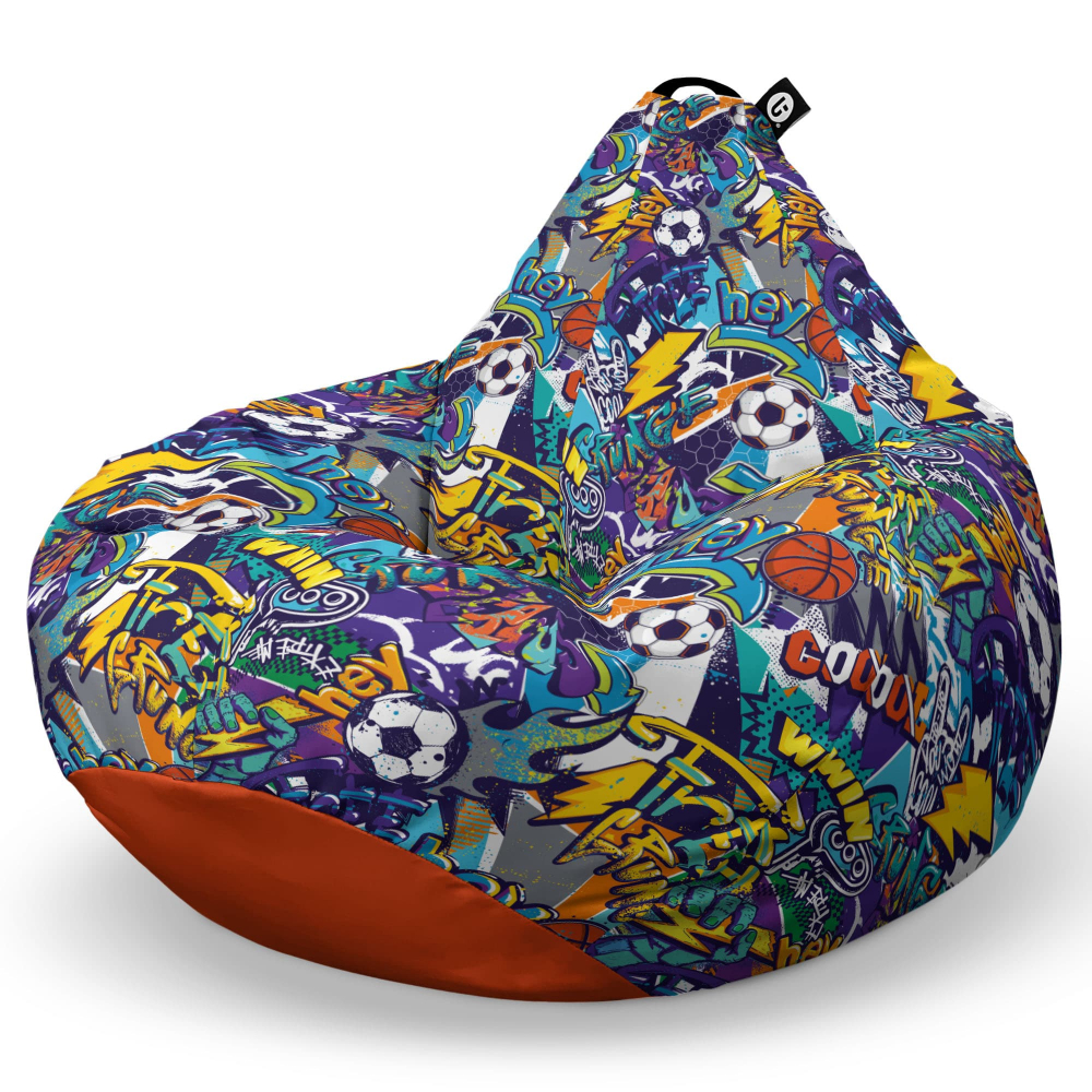 Fotoliu Puf Updeco Para XL, Design Graffiti Sport - imagine 6