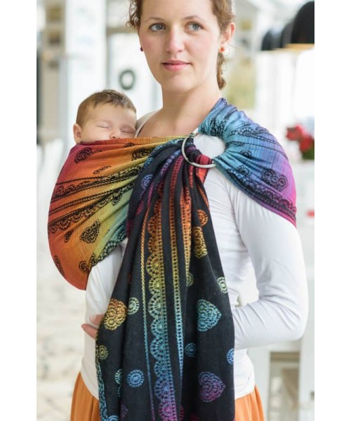 Sling cu Inele Lenny Lamb Rainbow Lace Dark - imagine 3