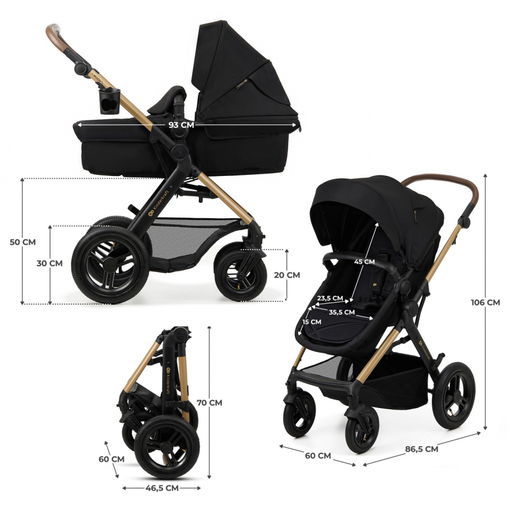 Kinderkraft Moov 2 AIR - Carucior 4 în 1 Premium - imagine 2