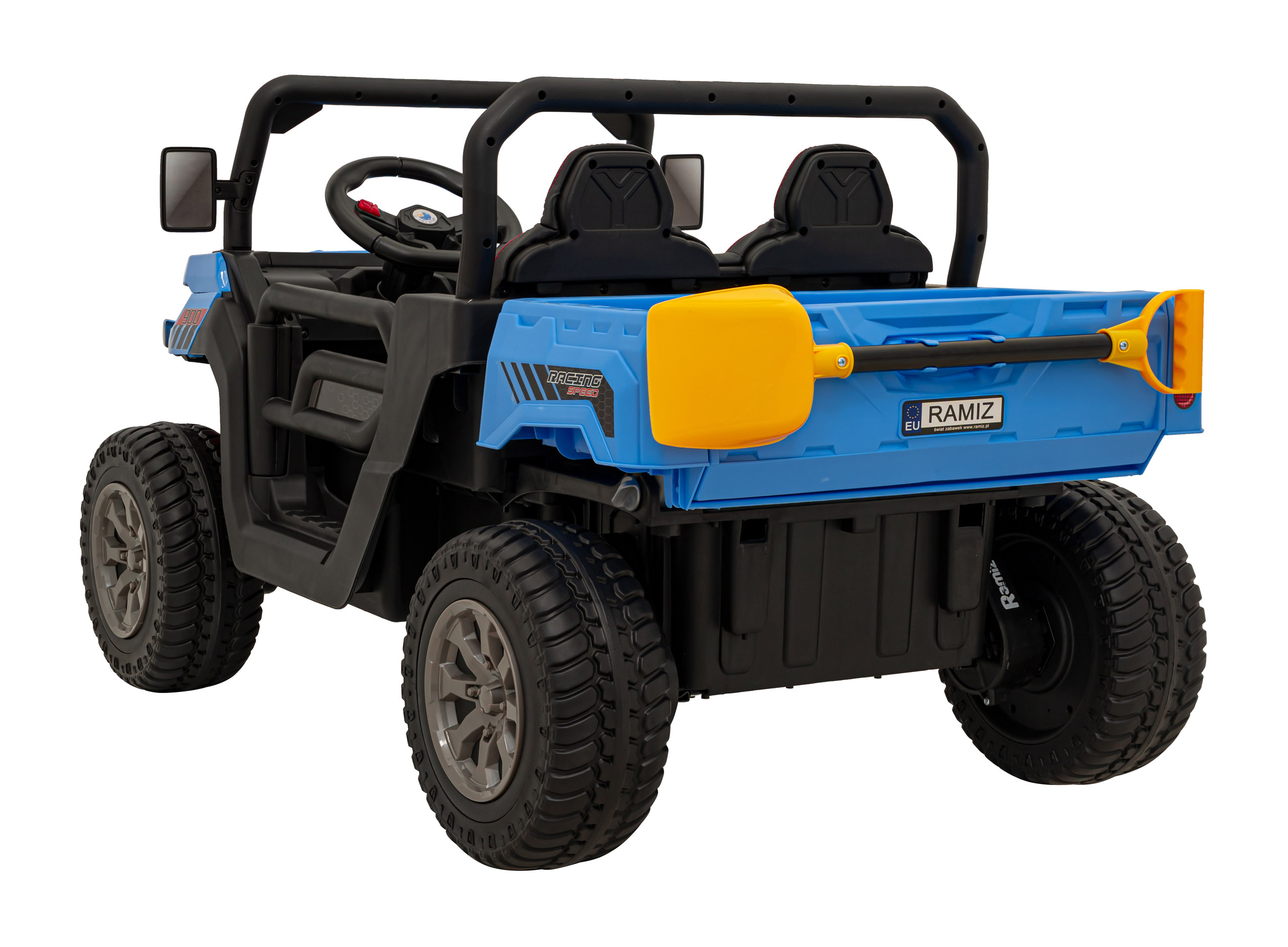 Masinuta Electrica 4x4 Pick Up Speed 900 Albastru - imagine 4