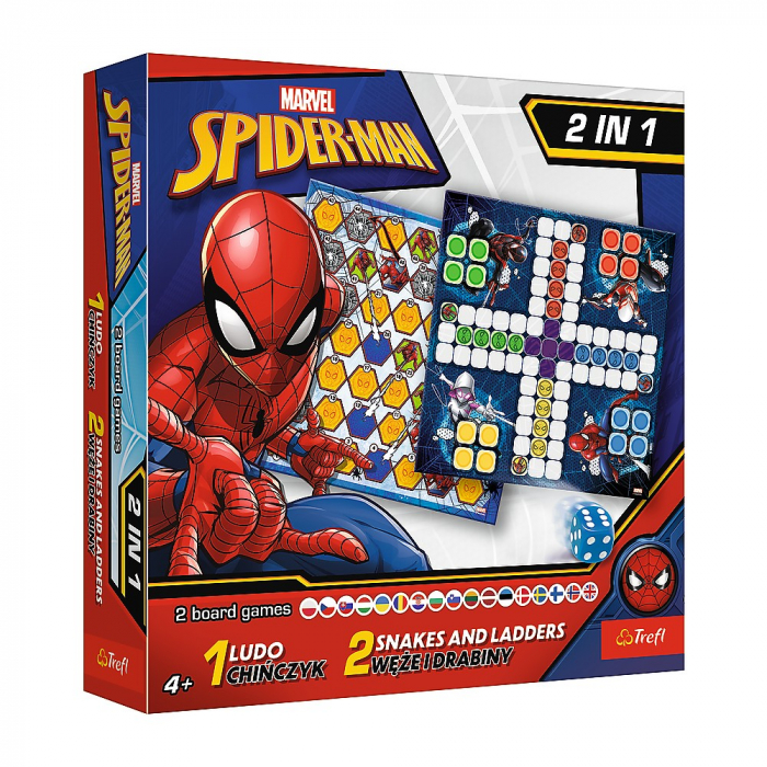 Joc Spiderman 2in1 Trefl: Ludo și Șerpi și Scari