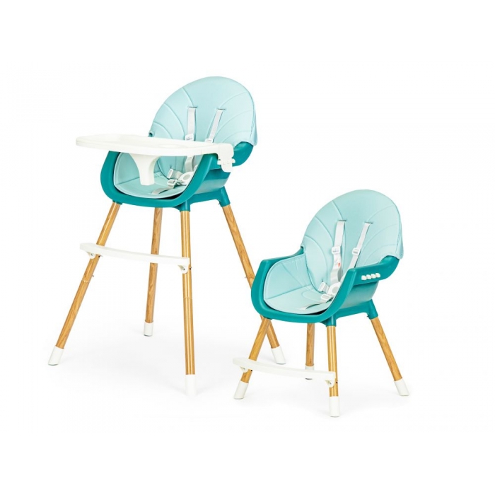 Scaun de masă 2în1 Ecotoys HA-004 Albastru Reglabil - imagine 6
