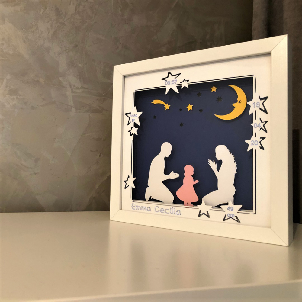 Tablou Luminos Părinți și Copii | Noorhandmadeatelier - imagine 5
