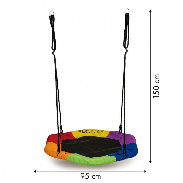Leagan Ecotoys cuib barza MIR6023, multicolor - imagine 5