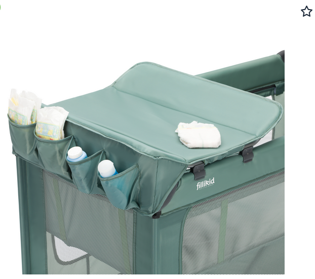 Pătuț pliabil Fillikid Capri Green 5 în 1 - imagine 7