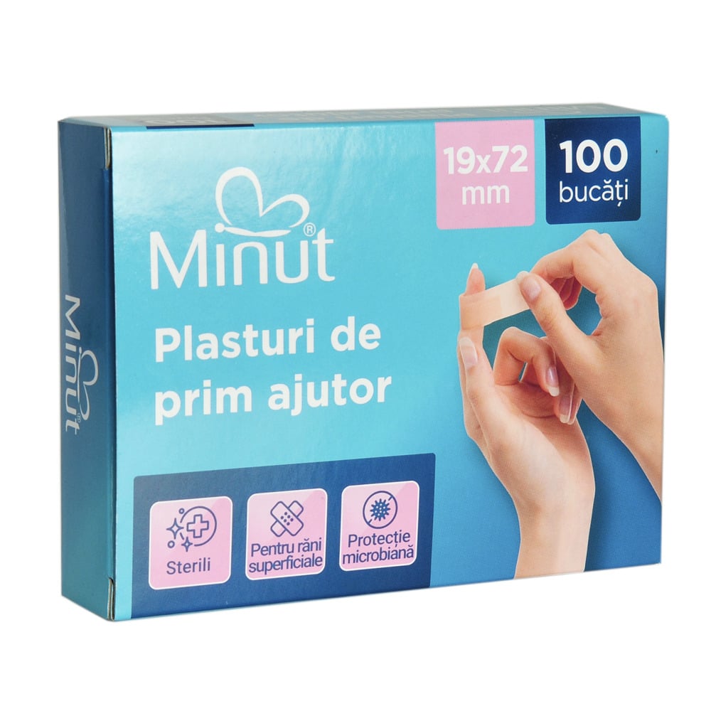 Plasturi Minut 100 buc | Protecție Antiseptică