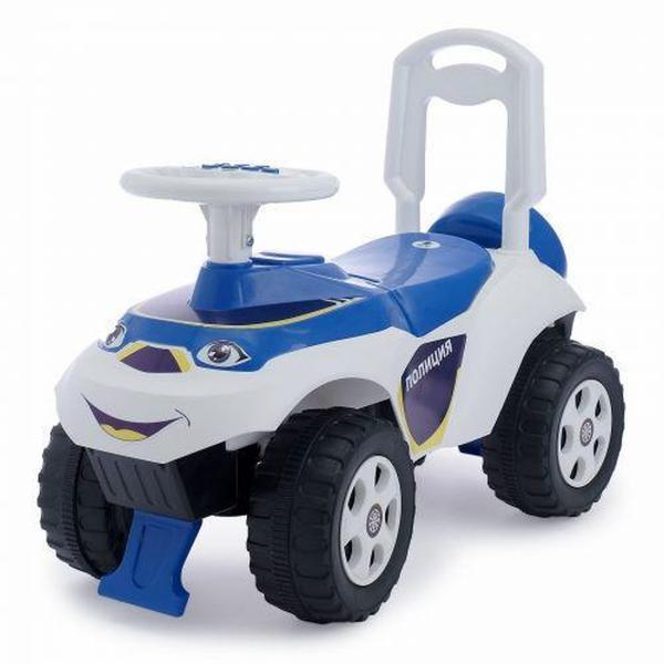 Mașinuță Mykids Ride-On Alb-Albastru cu Muzică