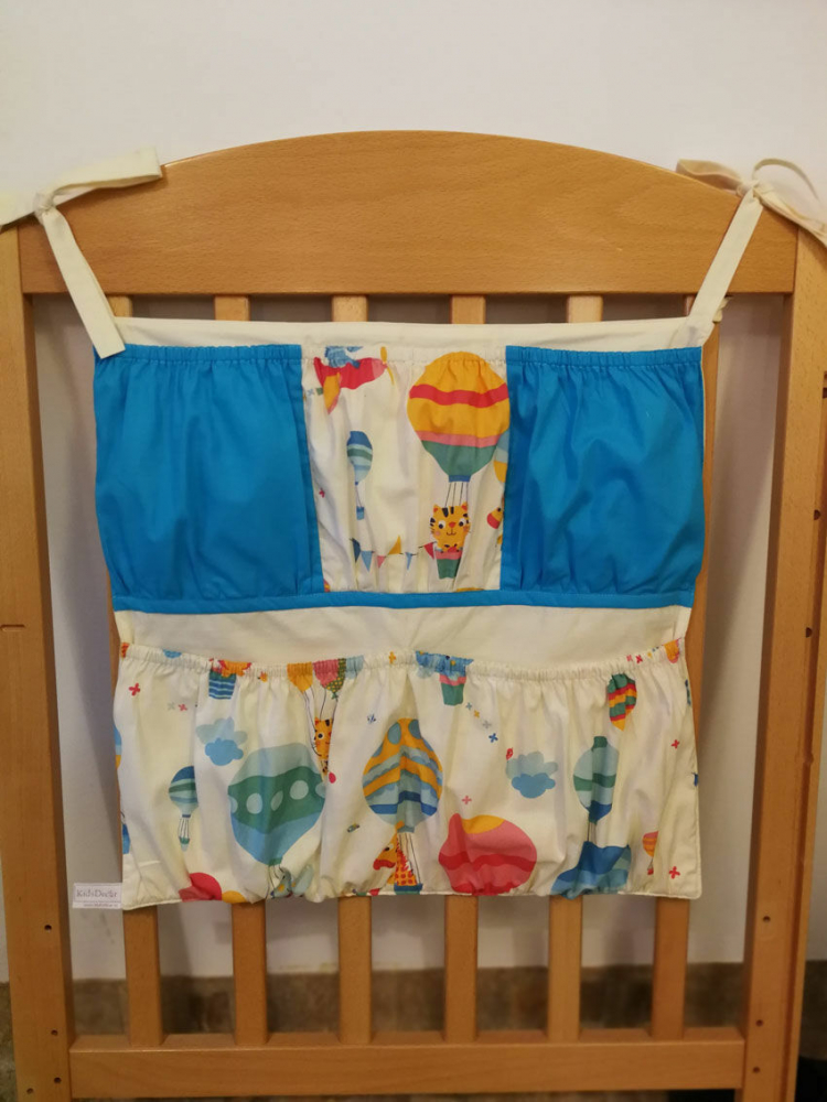 Organizator Pătuț Balonașe KidsDecor, Bumbac, 35x50 cm - imagine 2