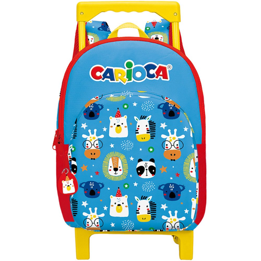 Troler Carioca Animal Blue, 40 cm, Eco, Roti Silentioase
