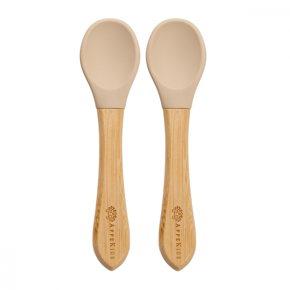 Set Lingurițe Bambus AppeKids Beige - imagine 6