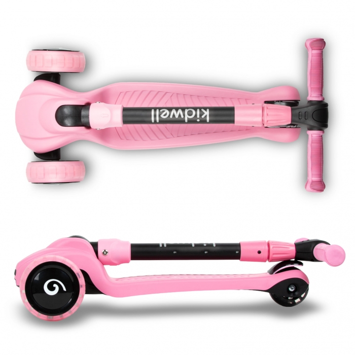 Trotineta Kidwell Jax Roz Pliabila, 3 Roti LED - imagine 7