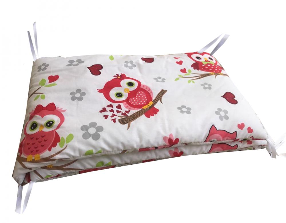 Set Aparatori Pat Bufnite Roz Deseda 140x70 cm