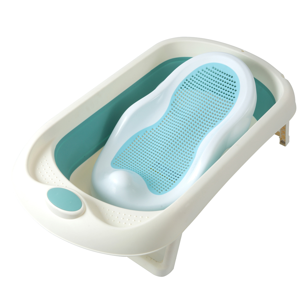 Suport Baie Little Mom Soft Blue, Pliabil, Ergonomic - imagine 4